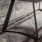 Eetkamertafel met ontschorst eiken blad, gemaakt in Italië - Pinokkio Viadurini