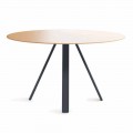 Ronde eettafel in metaal en MDF Made in Italy - Cornelius
