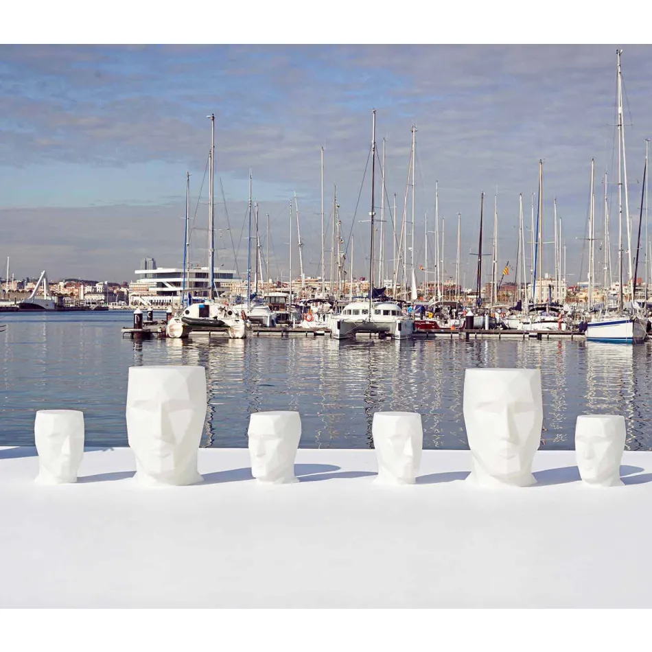 Adan by Vondom design outdoor tafel / kruk, in polyethyleen Viadurini