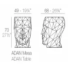 Adan by Vondom design outdoor tafel / kruk, in polyethyleen Viadurini