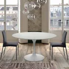 Ronde tafel uitschuifbaar tot 170 cm in laminaat Made in Italy - Dollars Viadurini