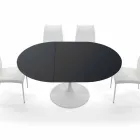 Ronde tafel uitschuifbaar tot 170 cm in laminaat Made in Italy - Dollars Viadurini