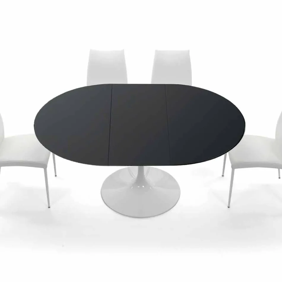 Ronde tafel uitschuifbaar tot 170 cm in laminaat Made in Italy - Dollars Viadurini