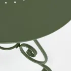 Ronde tuintafel in Shabby Chich-stijl in geverfd staal - Betovering Viadurini