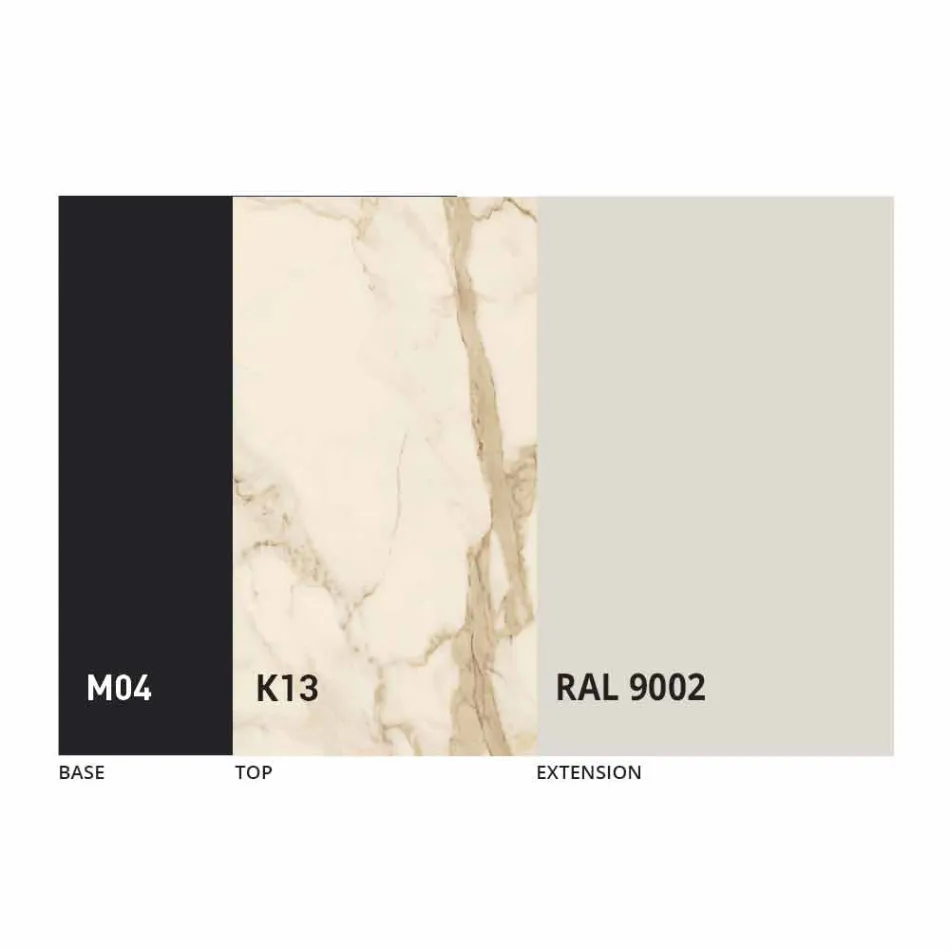 Ronde eettafel uitschuifbaar tot 165 cm met keramisch blad - Pistolero Viadurini