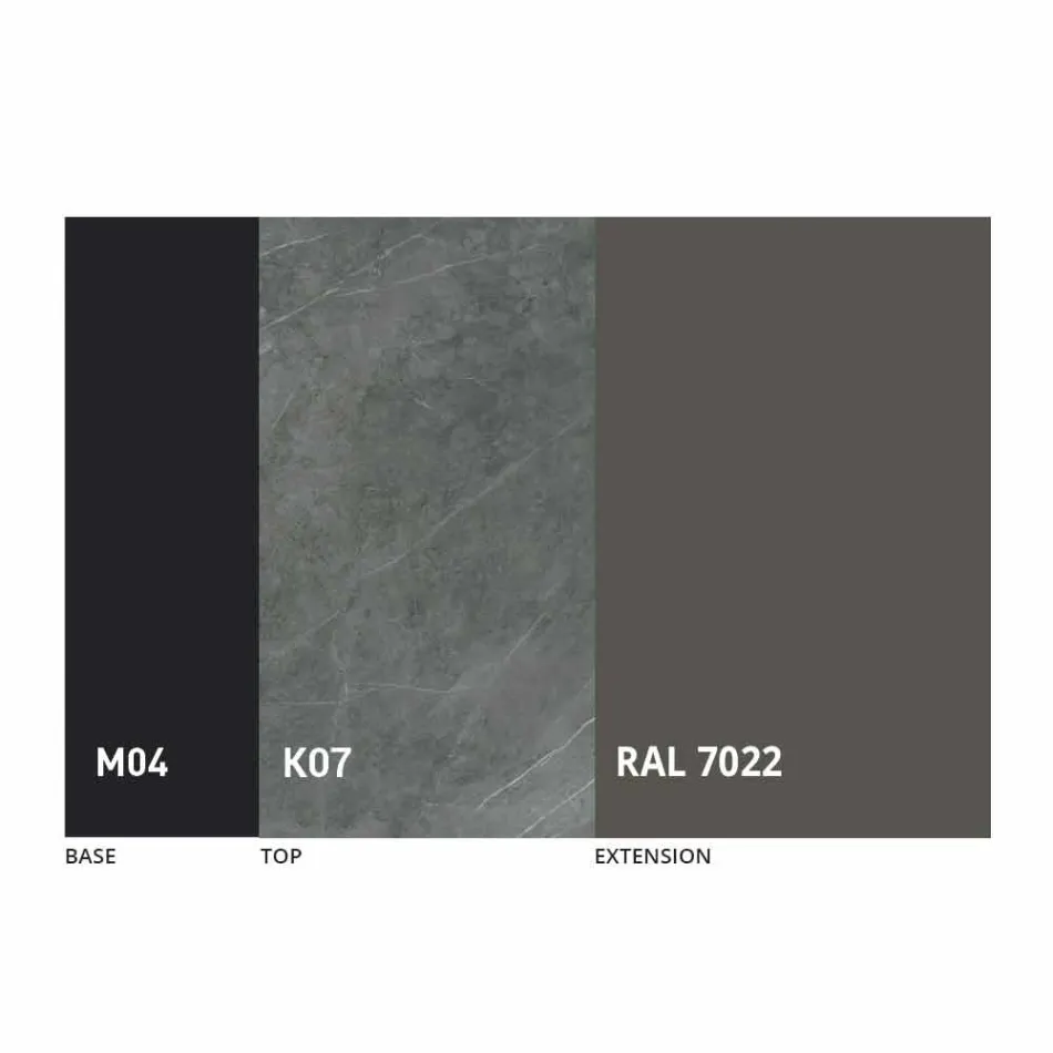 Ronde eettafel uitschuifbaar tot 165 cm met keramisch blad - Pistolero Viadurini