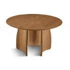 Ronde MDF-tafel voor zes personen in drie kleuren met gebogen poten - Argo Viadurini