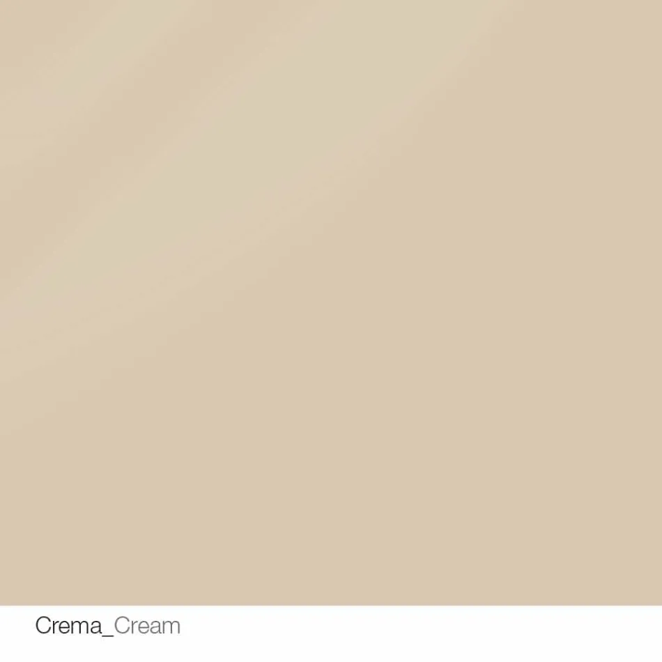 Ronde design tafel d.160 kristallen blad gemaakt in Cristal, Italië Viadurini