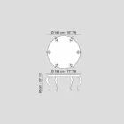 Ronde tafel moderne MDF en Luigi staal Viadurini