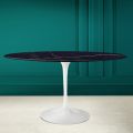 Tulp Tafel Eero Saarinen H 74 Ovaal in Keramiek Noir Laurent Made in Italy - Scarlet