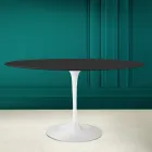 Tulp Tafel Eero Saarine H 73 Ovaal in Noir Zacht Keramiek Made in Italy - Scarlet Viadurini