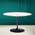 Tulp Tafel Eero Saarinen H 73 in Diamantcreme Keramiek Made in Italy - Scarlet