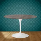 Tulp Tafel Eero Saarinen H 73 in Keramiek Kira Made in Italy - Scharlaken Viadurini