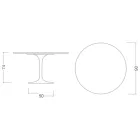 Tulp Tafel Eero Saarinen H 73 in Keramiek Kira Made in Italy - Scharlaken Viadurini