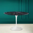 Tulp Tafel Eero Saarinen H 73 in Keramiek Marquinia Made in Italy - Scharlaken Viadurini