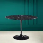 Tulp Tafel Eero Saarinen H 73 in Keramiek Marquinia Made in Italy - Scharlaken Viadurini