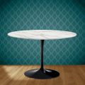 Tulp Tafel Eero Saarinen H 74 in Keramiek Morpheus Made in Italy - Scarlet