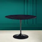 Tulp Tafel Eero Saarinen H 73 in Keramiek Noir Laurent Made in Italy - Scarlet Viadurini