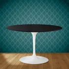 Tulp Tafel Eero Saarinen H 73 in Keramiek Sirius Made in Italy - Scarlet Viadurini