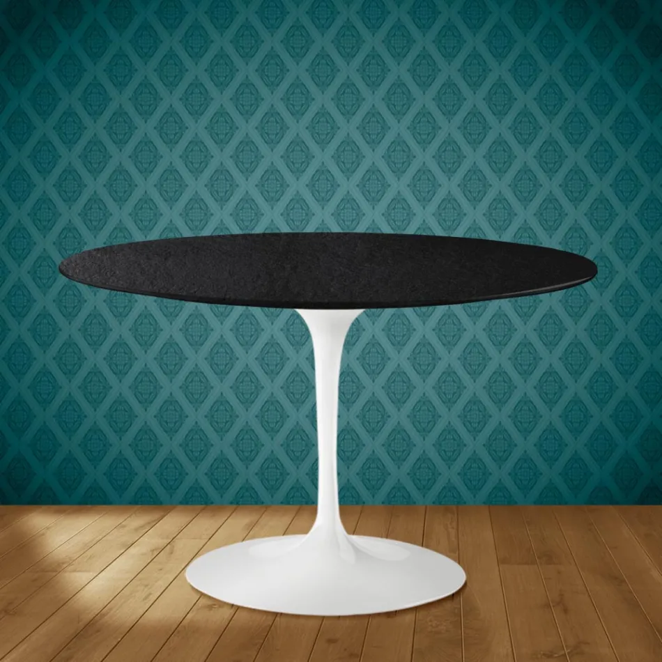 Tulp Tafel Eero Saarinen H 73 in Keramiek Sirius Made in Italy - Scarlet Viadurini