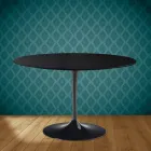 Tulp Tafel Eero Saarinen H 73 in Keramiek Sirius Made in Italy - Scarlet Viadurini