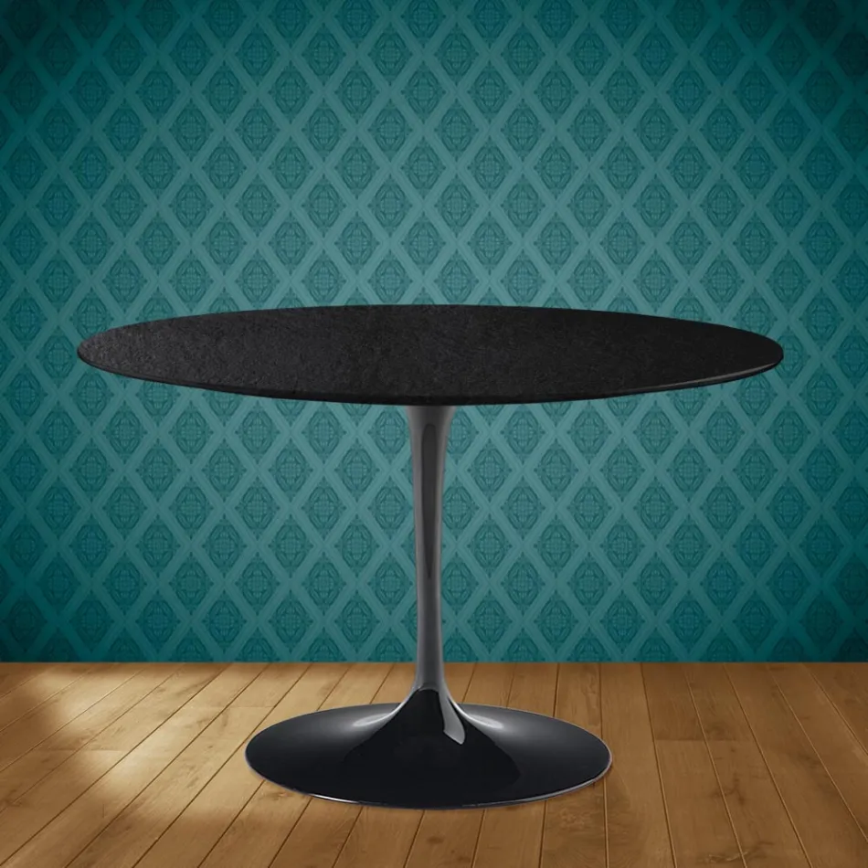 Tulp Tafel Eero Saarinen H 73 in Keramiek Sirius Made in Italy - Scarlet Viadurini