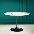 Tulp Tafel Eero Saarinen H 73 in Statuario Volnerf Keramiek Made in Italy - Scarlet