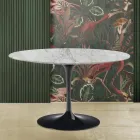 Tulp Tafel Eero Saarinen H 73 in Arabescato Marmer Gemaakt in Italië Viadurini