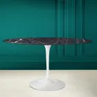 Tulp Tafel Eero Saarinen H 73 Ovaal in Keramiek Marquinia Made in Italy - Scharlaken Viadurini