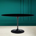 Tulp Tafel Eero Saarinen H 74 Ovaal in Absoluut Zwart Keramiek Made in Italy - Scarlet