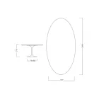 Tulp Tafel Eero Saarinen H 73 Ovaal in Zwart Keramiek Zacht Made in Italy - Scarlet Viadurini