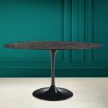 Tulp Tafel Eero Saarinen H 74 Ovaal in Keramiek Noir Desire Made in Italy - Scharlaken