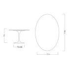 Tulp Tafel Eero Saarinen H 73 Ovaal in Keramiek Rem Made in Italy - Scharlaken Viadurini