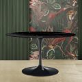 Eero Saarinen Tulip Tafel H 74 Ovaal in Zwart Marquinia Marmer Made in Italy - Scarlet