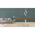 Eero Saarinen Tulip Tafel H 73 Ovaal in Licht Walnoot Gebeitst Eiken Made in Italy - Scarlet Viadurini