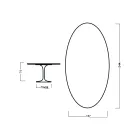 Eero Saarinen Tulip Tafel H 73 Ovaal in Licht Walnoot Gebeitst Eiken Made in Italy - Scarlet Viadurini