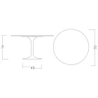 Tulp Tafel Eero Saarinen H 73 Rond in Keramiek Kira Made in Italy - Scharlaken Viadurini