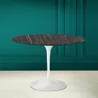 Tulp Tafel Eero Saarinen H 73 Rond Keramiek Noir Desire Made in Italy - Scharlaken Viadurini