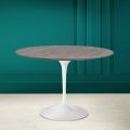 Tulp Tafel Eero Saarinen H 73 Rond in Keramiek Pietra Grijs Made in Italy - Scarlet