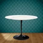 Tulp Tafel Eero Saarinen H 73 Rond Keramisch Rem Made in Italy - Scharlaken Viadurini