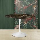 Eero Saarinen H 73 Ronde Tulip-tafel in Emperador Dark Marble Made in Italy - Scarlet Viadurini