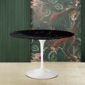 Eero Saarinen Tulip Tafel H 74 Rond in Zwart Marquinia Marmer Made in Italy - Scarlet