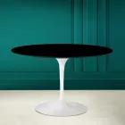 Tulip Tafel Eero Saarinen H 73 Rond in Absoluut Zwart Made in Italy - Scarlet Viadurini