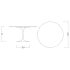 Tulip Tafel Eero Saarinen H 73 Rond in Absoluut Zwart Made in Italy - Scarlet Viadurini