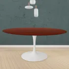Eero Saarinen Tulip Tafel H 73 Rond in Rozehout Gebeitst Eiken Made in Italy - Scarlet Viadurini