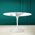 Tulip Tafel Eero Saarinen H 73 Rond in Statuario Altissimo Made in Italy - Scarlet