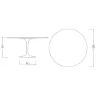 Tulip Tafel Eero Saarinen H 73 Rond in Statuario Altissimo Made in Italy - Scarlet Viadurini