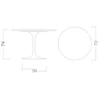 Eero Saarinen Tulp Tafel H 74 met Zwart Vloeibaar Laminaat Bovenblad Made in Italy - Scarlet Viadurini