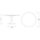 Eero Saarinen Tulip Tafel H 74 met Groen Alpi Marmer Bovenblad Made in Italy - Scarlet Viadurini