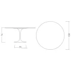 Eero Saarinen Tulip Tafel H 74 met Rond Blad in Carrara Statuarietto Marmer - Scarlet Viadurini